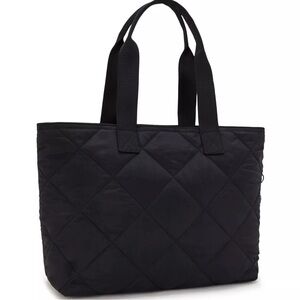 NEW! Kipling Large Colissa Quilted Black Laptop Tote
